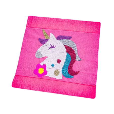 Kreatywny Zestaw, Wyszywanka, Pluszowa PODUSZKA Do Szycia DIY JASIEK Z Cekinami JEDNOROŻEC-1650148