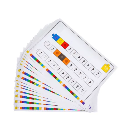 Klocki, Układanka + Karty Gra Logiczna, Nauka Liczenia I Matematyki,-1650173