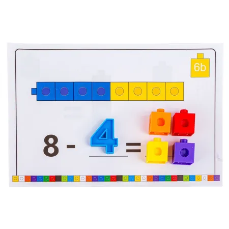 Klocki, Układanka + Karty Gra Logiczna, Nauka Liczenia I Matematyki,-1650174