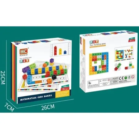 Klocki, Układanka + Karty Gra Logiczna, Nauka Liczenia I Matematyki,-1650176