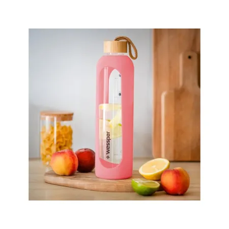 Butelka szklana Wessper Activemax Crystalline 1000ml - różowy-1650229