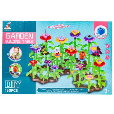 Klocki Konstrukcyjne Ogród Kwiatki , Zestaw Do Zbudowania Kwiatowej Kompozycji 130 El.-1650231