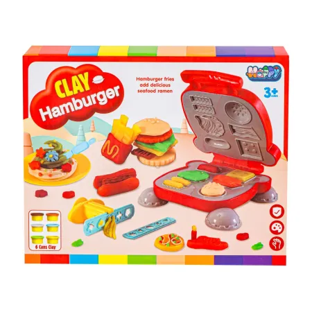 Kreatywny zestaw z masą plastyczną, ciastolina PRZYGOTUJ HAMBURGERA-1650296