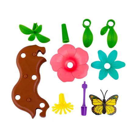 Klocki Konstrukcyjne Ogród Kwiatki 272 elementy, Zestaw Do Zbudowania Kwiatowej Kompozycji-1650364