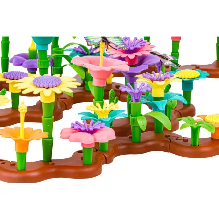 Klocki Konstrukcyjne Ogród Kwiatki 272 elementy, Zestaw Do Zbudowania Kwiatowej Kompozycji-1650367