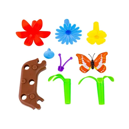 Klocki Konstrukcyjne Ogród Kwiatki 222 elementy, Zestaw Do Zbudowania Kwiatowej Kompozycji-1650374