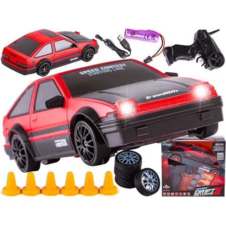 Samochód Do Driftu, Auto RC Drift 1:24 2,4 GHz 4WD CZERWONA TOYOTA