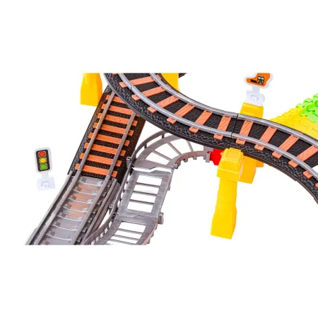 Kolejka 192el. 2w1 Duży Tor Samochodowy Wyścigowy, Elastyczny-1650494