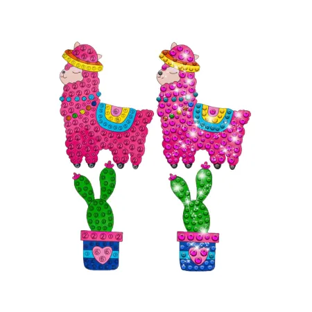 Haft Diamentowy Mozaika Diamentowa Naklejki ALPAKA LAMA Zestaw 20 Naklejek-1650523