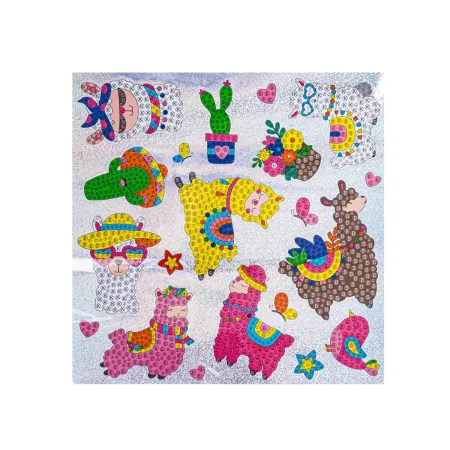 Haft Diamentowy Mozaika Diamentowa Naklejki ALPAKA LAMA Zestaw 20 Naklejek-1650524