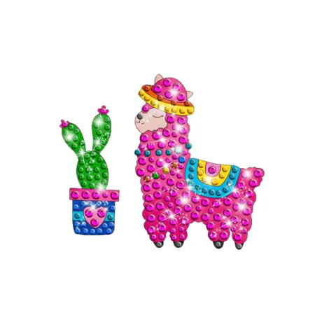 Haft Diamentowy Mozaika Diamentowa Naklejki ALPAKA LAMA Zestaw 20 Naklejek-1650525