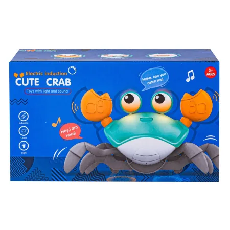 Uciekający Pełzający Krab, Interaktywna Zabawka, Świeci, Gra melodie Robot NIEBIESKI-1650581