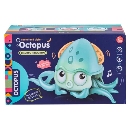 Uciekająca Pełzająca Ośmiornica, Interaktywna Zabawka, Świeci, Gra melodie Robot NIEBIESKA-1650588