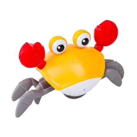 Uciekający Pełzający Krab, Interaktywna Zabawka, Świeci, Gra melodie Robot ŻÓŁTY-1650627