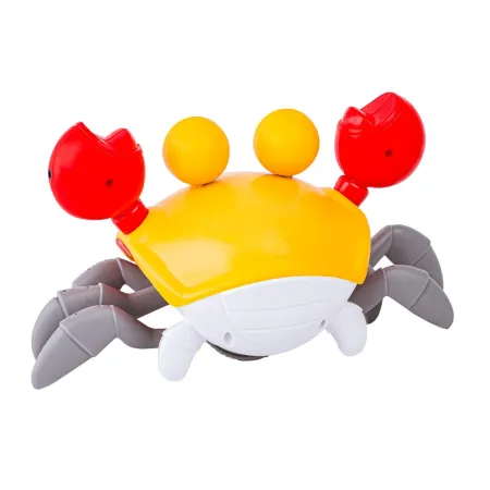 Uciekający Pełzający Krab, Interaktywna Zabawka, Świeci, Gra melodie Robot ŻÓŁTY-1650630