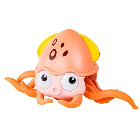 Uciekająca Pełzająca Ośmiornica, Interaktywna Zabawka, Świeci, Gra melodie Robot POMARAŃCZOWA-1650634