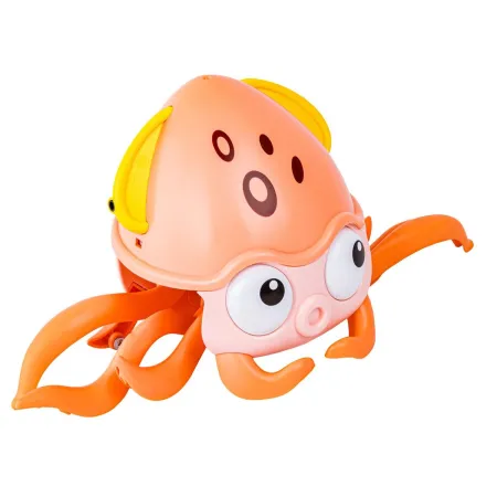 Uciekająca Pełzająca Ośmiornica, Interaktywna Zabawka, Świeci, Gra melodie Robot POMARAŃCZOWA-1650635
