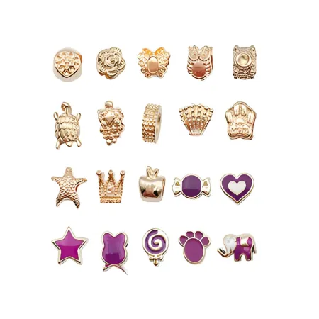 Zestaw Do Tworzenia Robienia Biżuterii, Bransoletek, Charmsy, Zawieszki, Koraliki ODCIENIE FIOLETU-1650692