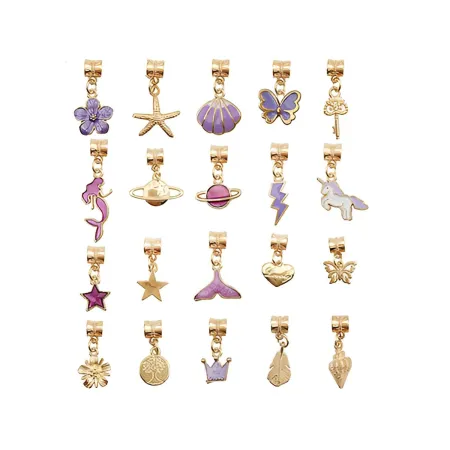 Zestaw Do Tworzenia Robienia Biżuterii, Bransoletek, Charmsy, Zawieszki, Koraliki ODCIENIE FIOLETU-1650693