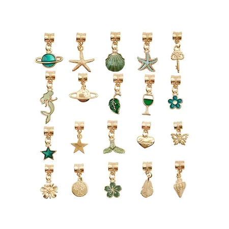 Zestaw Do Tworzenia Robienia Biżuterii, Bransoletek, Charmsy, Zawieszki, Koraliki ODCIENIE ZIELENI-1650701