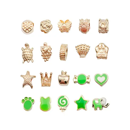 Zestaw Do Tworzenia Robienia Biżuterii, Bransoletek, Charmsy, Zawieszki, Koraliki ODCIENIE ZIELENI-1650702