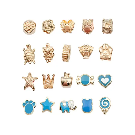 Zestaw Do Tworzenia Robienia Biżuterii, Bransoletek, Charmsy, Zawieszki, Koraliki ODCIENIE NIEBIESKIEGO-1650709