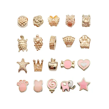 Zestaw Do Tworzenia Robienia Biżuterii, Bransoletek, Charmsy, Zawieszki, Koraliki ODCIENIE RÓŻU-1650717