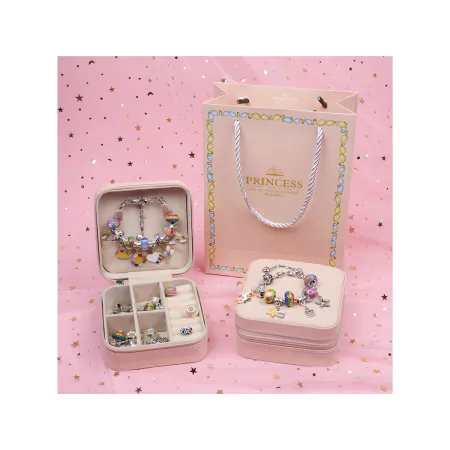 Zestaw Do Tworzenia Robienia Biżuterii, Bransoletek, Charmsy, Zawieszki, Koraliki TĘCZOWE KOLORY-1650721