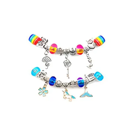 Zestaw Do Tworzenia Robienia Biżuterii, Bransoletek, Charmsy, Zawieszki, Koraliki w paski, MIX-1650748