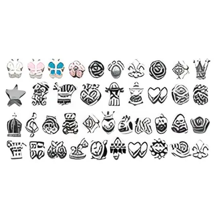 Zestaw Do Tworzenia Robienia Biżuterii, Bransoletek, Charmsy, Zawieszki, Koraliki w paski, MIX-1650755