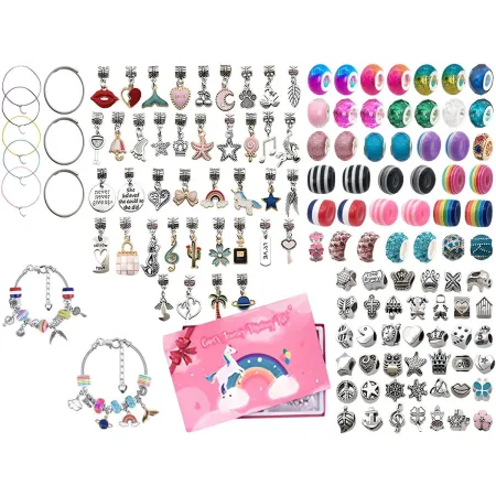 Zestaw Do Tworzenia Robienia Biżuterii, Bransoletek, Charmsy, Zawieszki, Koraliki MIX