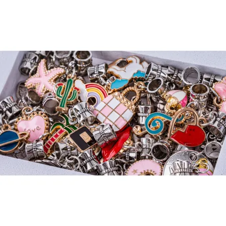 Zestaw Do Tworzenia Robienia Biżuterii, Bransoletek, Charmsy, Zawieszki, Koraliki MIX-1650762