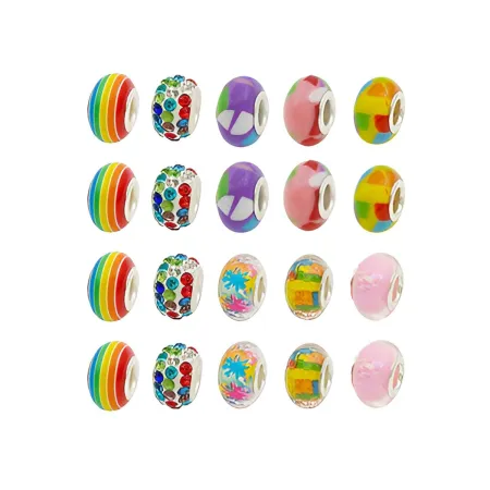 Zestaw Do Tworzenia Robienia Biżuterii, Bransoletek, Charmsy, Zawieszki, Koraliki 66el. KOLOROWY MIX + Kosmetyczka-1650