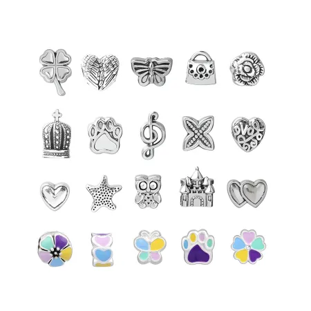 Zestaw Do Tworzenia Robienia Biżuterii, Bransoletek, Charmsy, Zawieszki, Koraliki 66el. KOLOROWY MIX + Kosmetyczka-1650