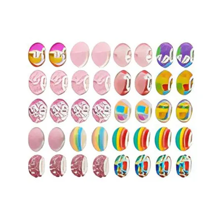 Zestaw Do Tworzenia Robienia Biżuterii, Bransoletek, Charmsy, Zawieszki, Koraliki TĘCZOWO-RÓŻOWY MIX + Etui-1650815