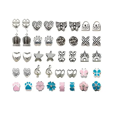 Zestaw Do Tworzenia Robienia Biżuterii, Bransoletek, Charmsy, Zawieszki, Koraliki NIEBIESKO-RÓŻOWY MIX + Etui-1650821