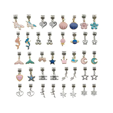 Zestaw Do Tworzenia Robienia Biżuterii, Bransoletek, Charmsy, Zawieszki, Koraliki NIEBIESKO-RÓŻOWY MIX + Etui-1650822