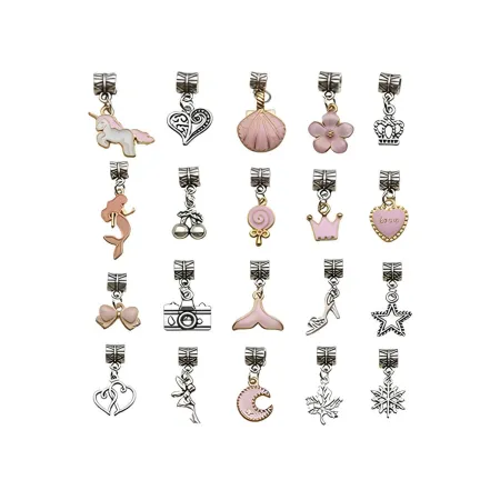 Zestaw Do Tworzenia Robienia Biżuterii, Bransoletek, Charmsy, Zawieszki, Koraliki ODCIENIE RÓŻU + Etui-1650864