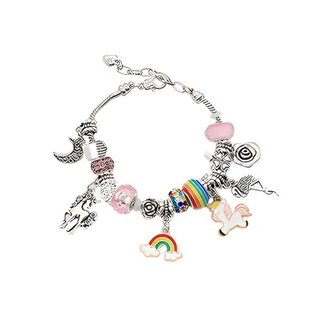 Zestaw Do Tworzenia Robienia Biżuterii, Bransoletek, Charmsy, Zawieszki, Koraliki JEDNOROŻEC-1650879