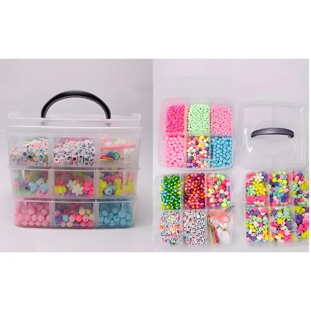 Zestaw Do Tworzenia Robienia Biżuterii, Bransoletek, Charmsy, Zawieszki, Koraliki 400el. Kuferek-1650896