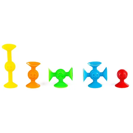 Klocki Konstrukcyjne, Kolorowe Silikonowe Przyssawki, Wesołe Buźki 29 Sztuk-1650914