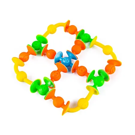 Klocki Konstrukcyjne, Kolorowe Silikonowe Przyssawki, Wesołe Buźki 29 Sztuk-1650915