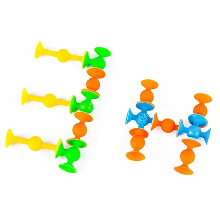 Klocki Konstrukcyjne, Kolorowe Silikonowe Przyssawki, Wesołe Buźki 29 Sztuk-1650916