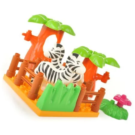 Edukacyjne Klocki - Duże ZOO - Ponad 110 Elementów Zestaw 1-1651013