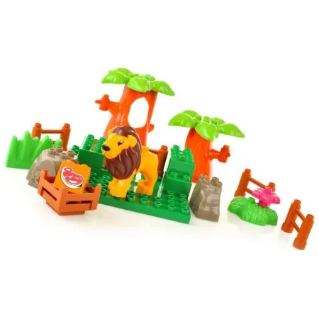 Edukacyjne Klocki - Duże ZOO - Ponad 110 Elementów Zestaw 1-1651014