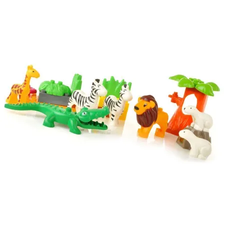 Edukacyjne Klocki - Duże ZOO - Ponad 110 Elementów Zestaw 1-1651016