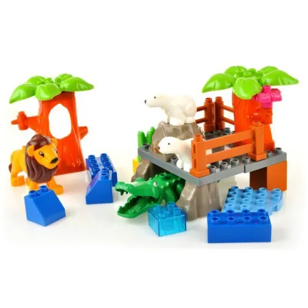 Edukacyjne Klocki - Duże ZOO - Ponad 110 Elementów Zestaw 1-1651017