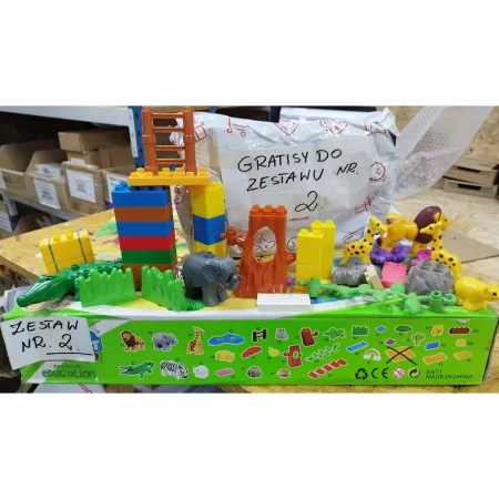 Edukacyjne Klocki - Duże ZOO - Ponad 110 Elementów Zestaw 2