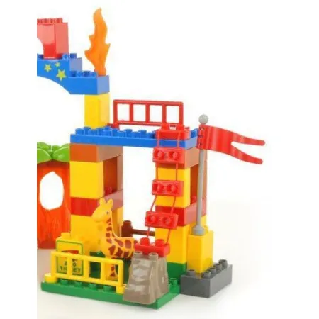 Edukacyjne Klocki - Duże ZOO - Ponad 110 Elementów Zestaw 2-1651019