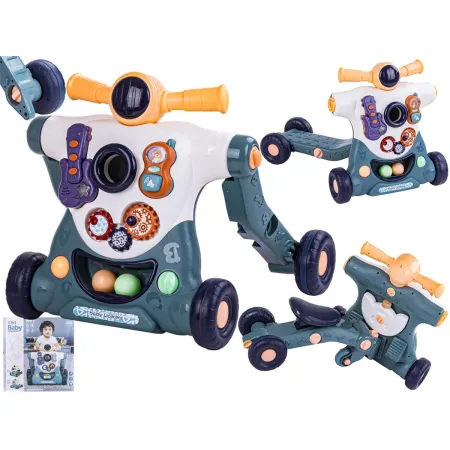 Chodzik Edukacyjny 3w1 Pchacz  Hulajnoga Jeździk Niebieski Przecena 1-1651244